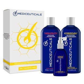 Mediceuticals zestaw do pielęgnacji suchych włos&oacute;w i sk&oacute;ry głowy z tendencją do przerzedzania dla mężczyzn (Hydraclenz&trade; 250ml, Therapeutic&trade; 250ml, Numinox&trade; 125ml) 51008 zdjęcia