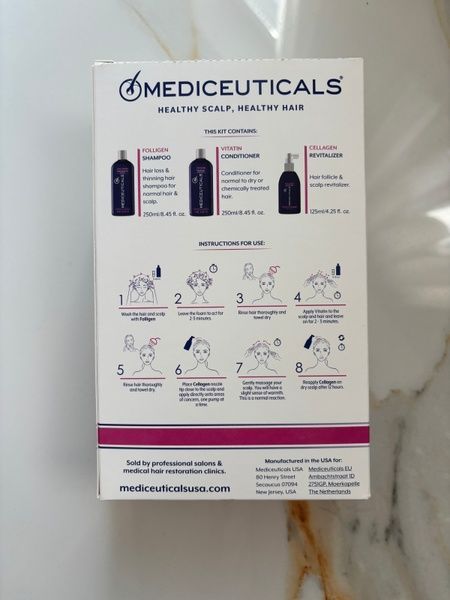 Mediceuticals zestaw do pielęgnacji włos&oacute;w cienkich i z tendencją do przerzedzania dla kobiet (Folligen&trade; 250ml, Vitatin&trade; 250ml, Cellagen&trade; 125ml) 52009 zdjęcia