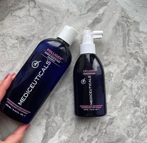 Mediceuticals zestaw do pielęgnacji włos&oacute;w cienkich i z tendencją do przerzedzania dla kobiet (Folligen&trade; 250ml, Vitatin&trade; 250ml, Cellagen&trade; 125ml) 52009 zdjęcia