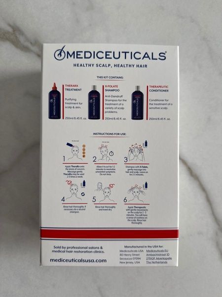 Mediceuticals Zestaw kosmetyk&oacute;w Dandruff (X-Folate&trade; 250ml, Therapeutic&trade; 250ml, TheraRx&trade; 250ml) 54010 zdjęcia