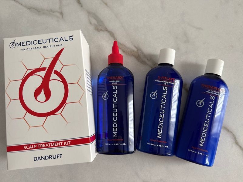 Mediceuticals Zestaw kosmetyk&oacute;w Dandruff (X-Folate&trade; 250ml, Therapeutic&trade; 250ml, TheraRx&trade; 250ml) 54010 zdjęcia