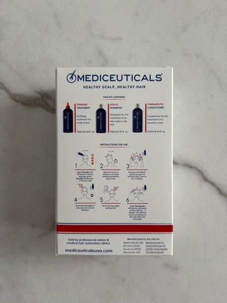 Mediceuticals Zestaw kosmetyk&oacute;w do tłustej sk&oacute;ry głowy (Sov-X&trade; 250ml, Therapeutic&trade; 250ml, TheraRx&trade; 250ml) 54012 zdjęcia
