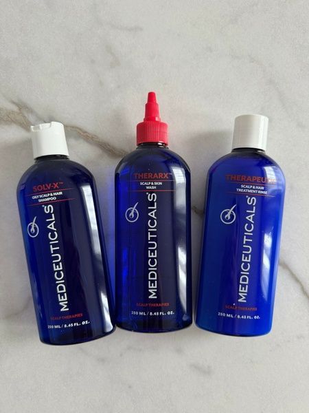 Mediceuticals Zestaw kosmetyk&oacute;w do tłustej sk&oacute;ry głowy (Sov-X&trade; 250ml, Therapeutic&trade; 250ml, TheraRx&trade; 250ml) 54012 zdjęcia